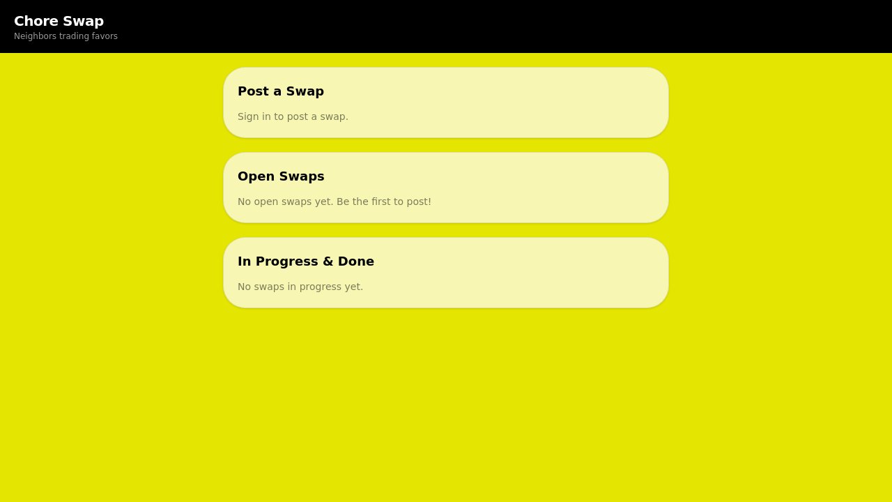 Chore Swap